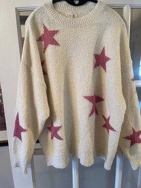 NWT oversized metallic star sweater from And The Why
